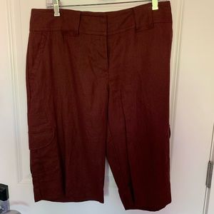 Cabi Capris Maroon